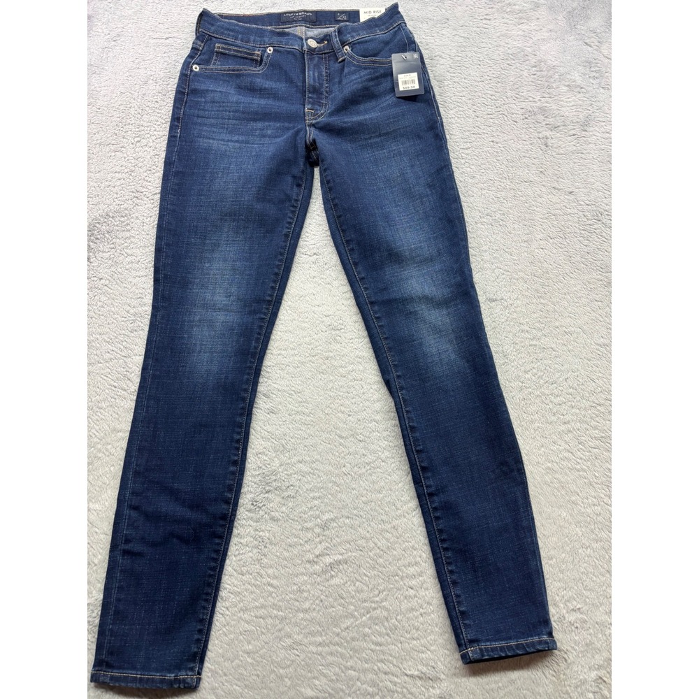 Lucky Brand Ava Skinny Mid Rise Jeans Dark Wash Blue 2/26 Regular 7WW1253